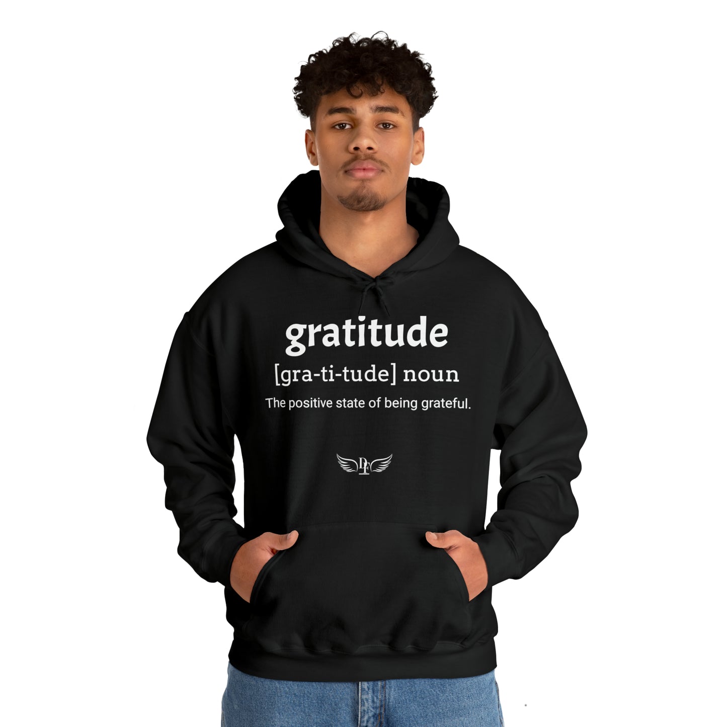 “Gratitude” Hooded Sweatshirt - “Black”