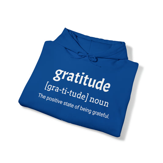 “Gratitude” Hooded Sweatshirt - “Blue”