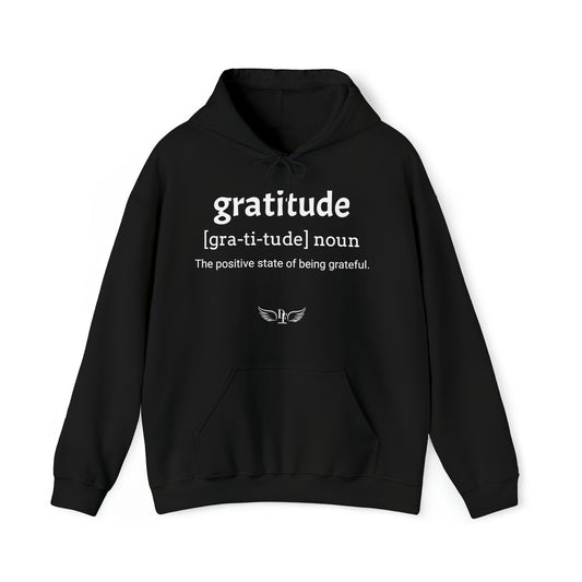 “Gratitude” Hooded Sweatshirt - “Black”