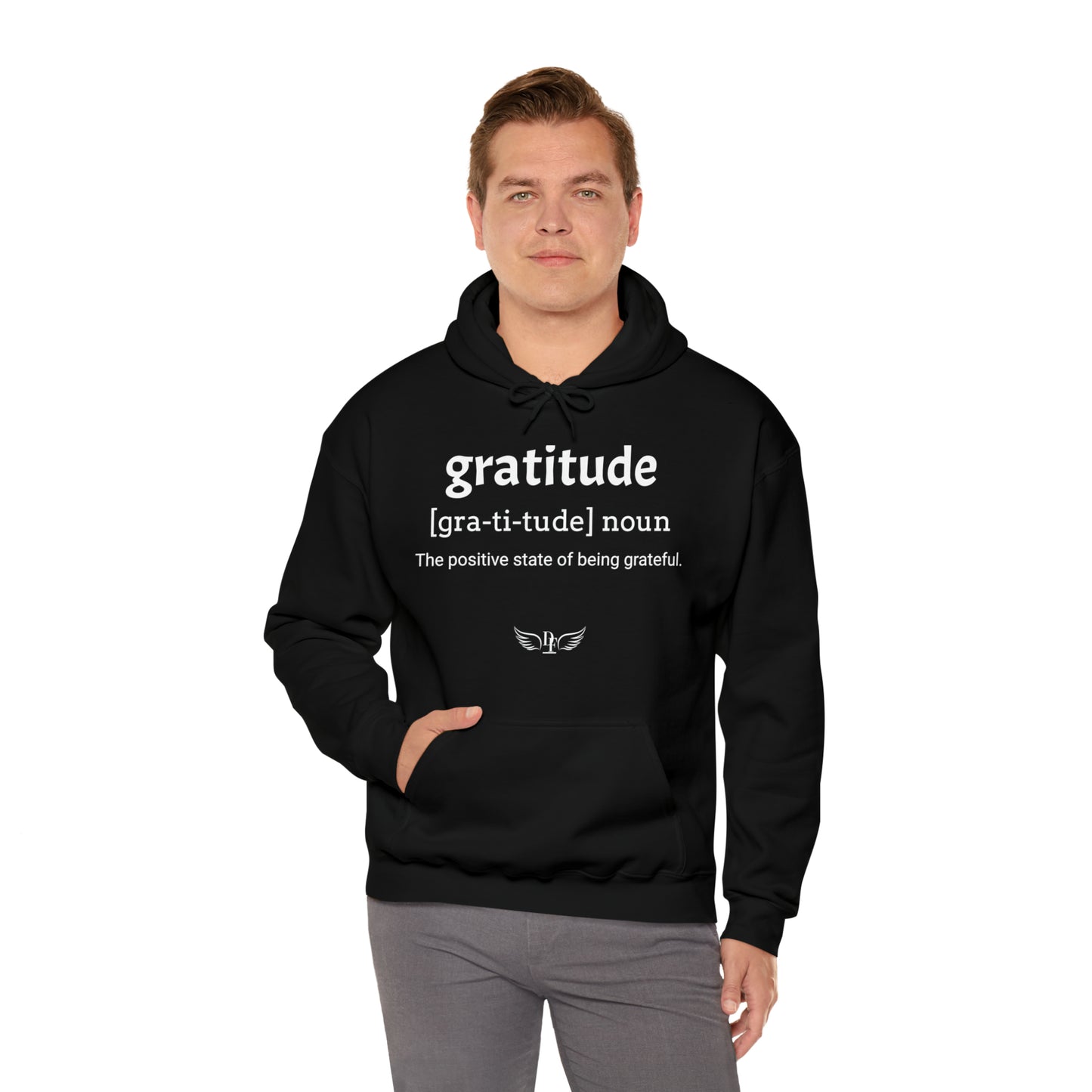 “Gratitude” Hooded Sweatshirt - “Black”