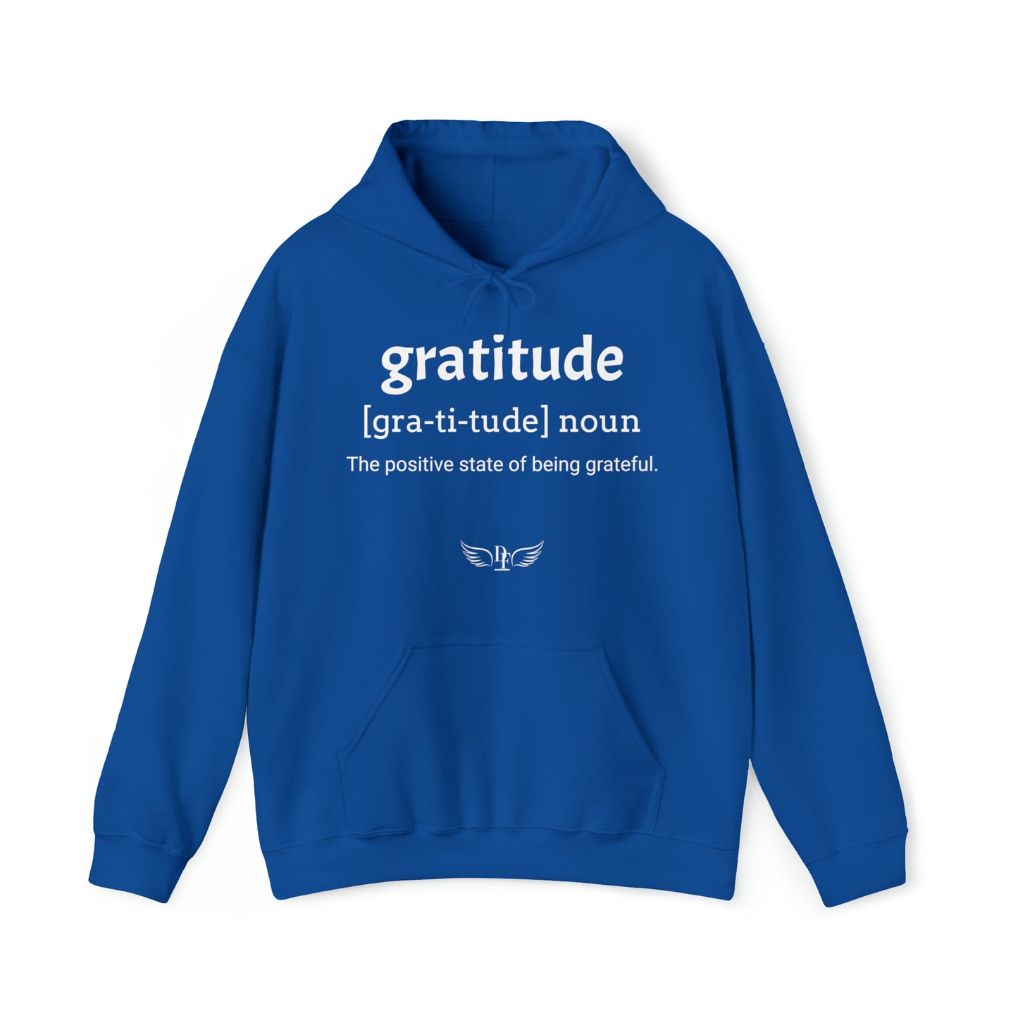 “Gratitude” Hooded Sweatshirt - “Blue”