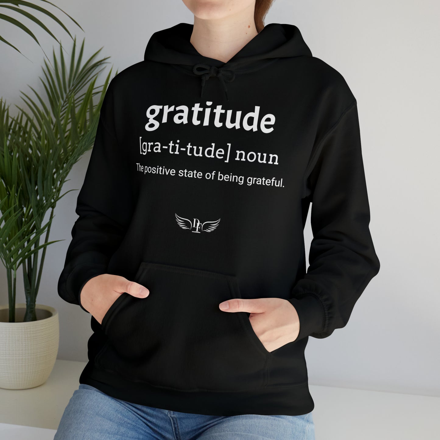 “Gratitude” Hooded Sweatshirt - “Black”