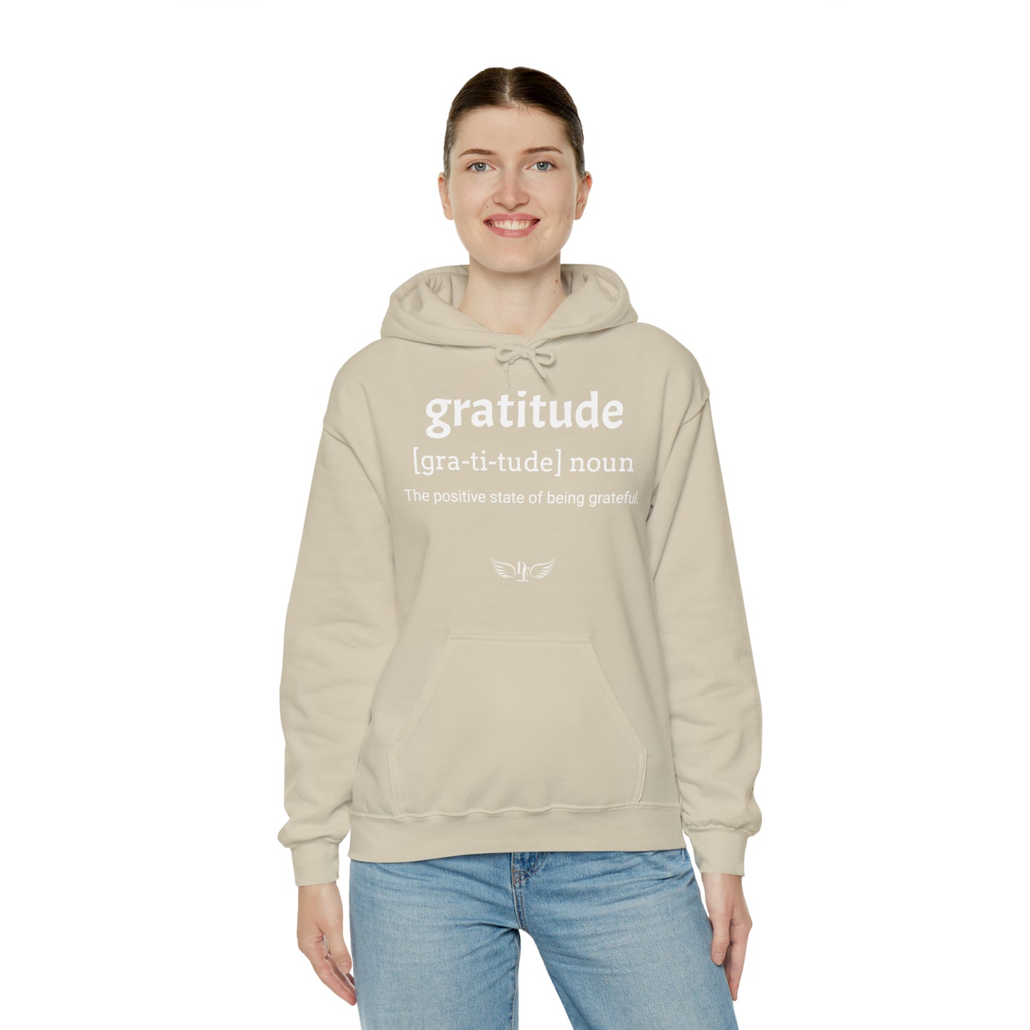 “Gratitude” Hooded Sweatshirt - “Tan”