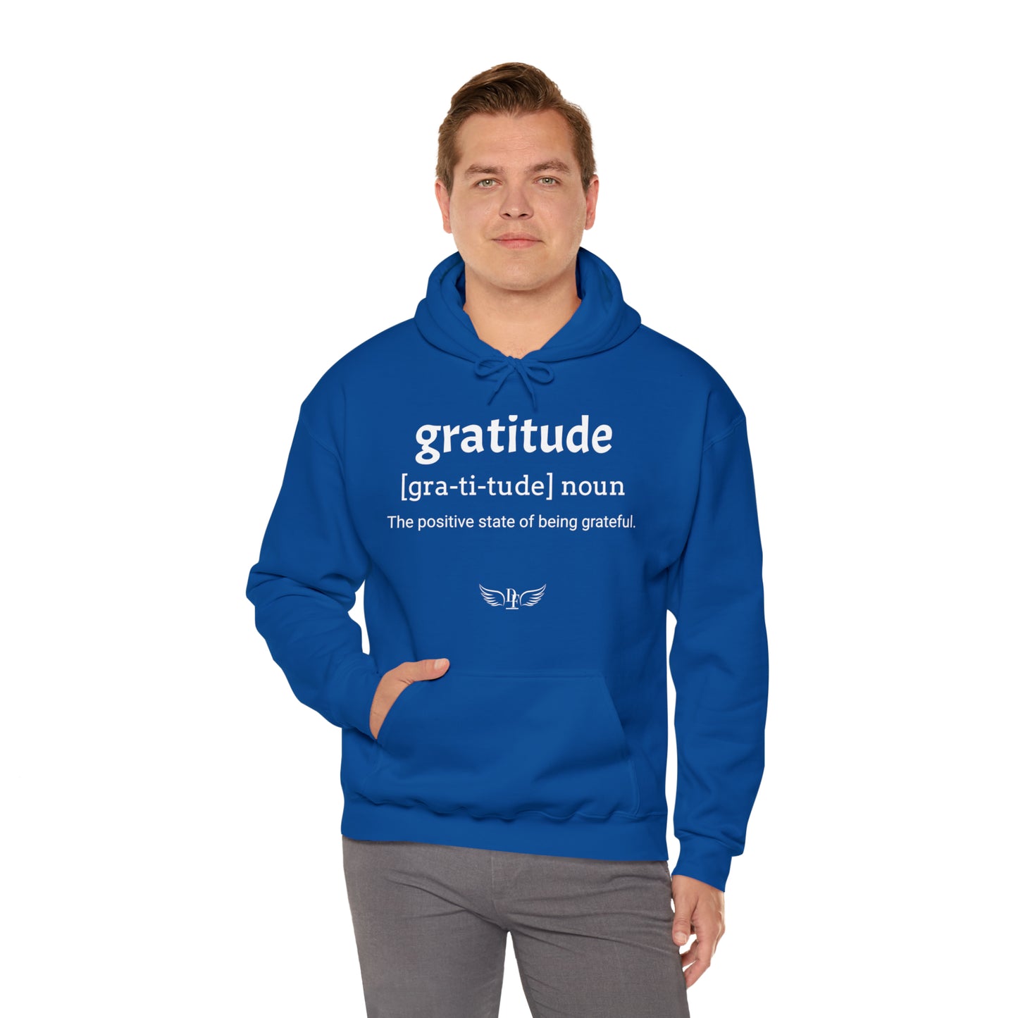 “Gratitude” Hooded Sweatshirt - “Blue”