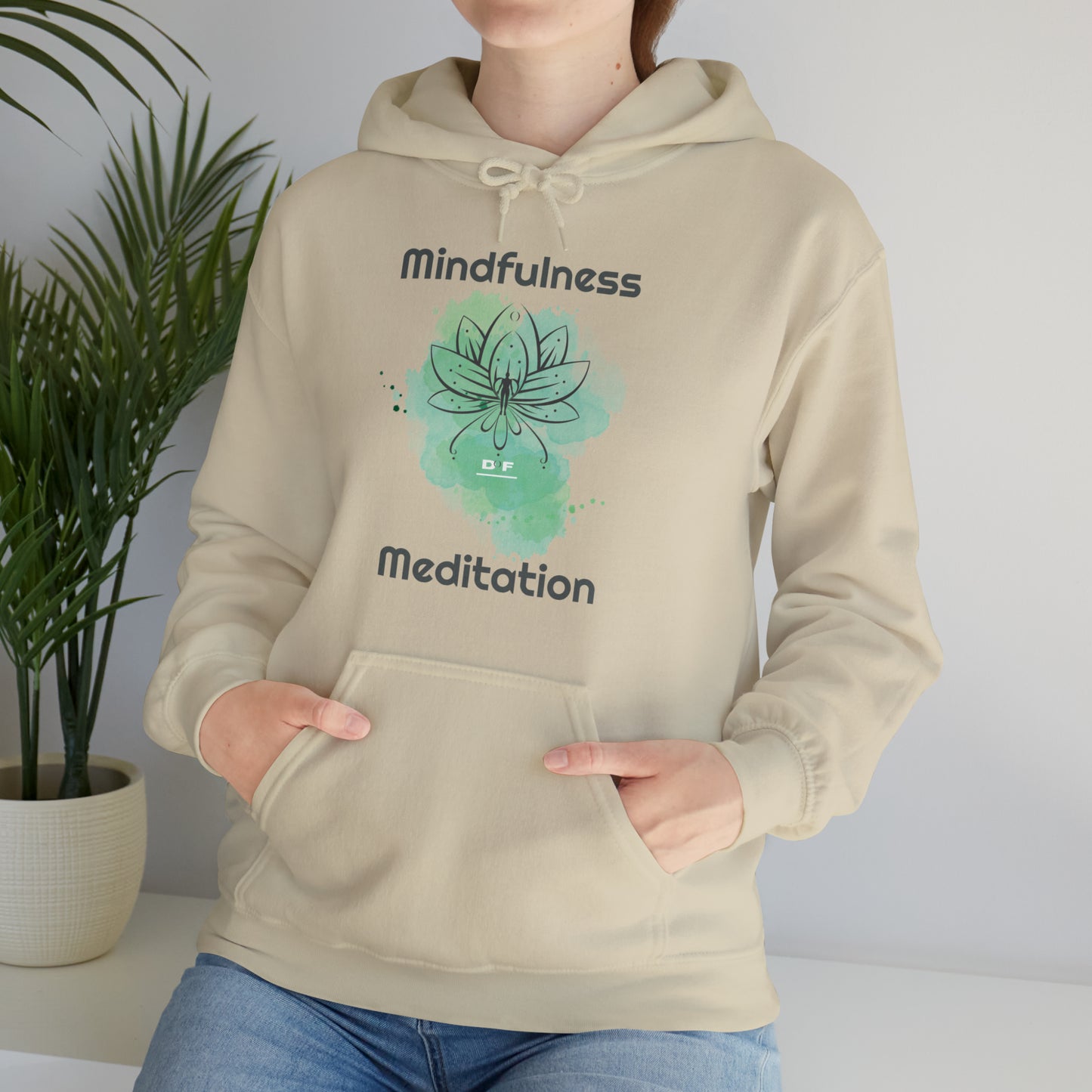 "Lotus” Hooded Sweatshirt - “Sand"