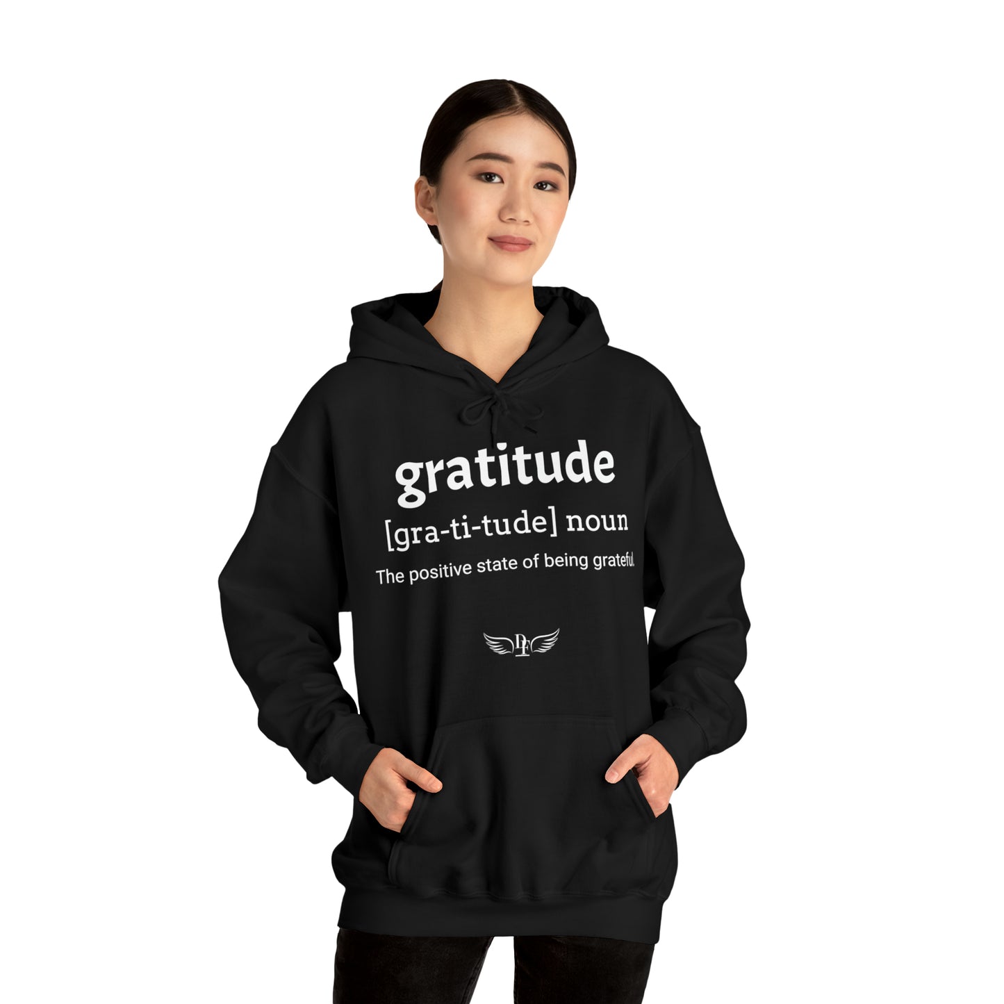 “Gratitude” Hooded Sweatshirt - “Black”