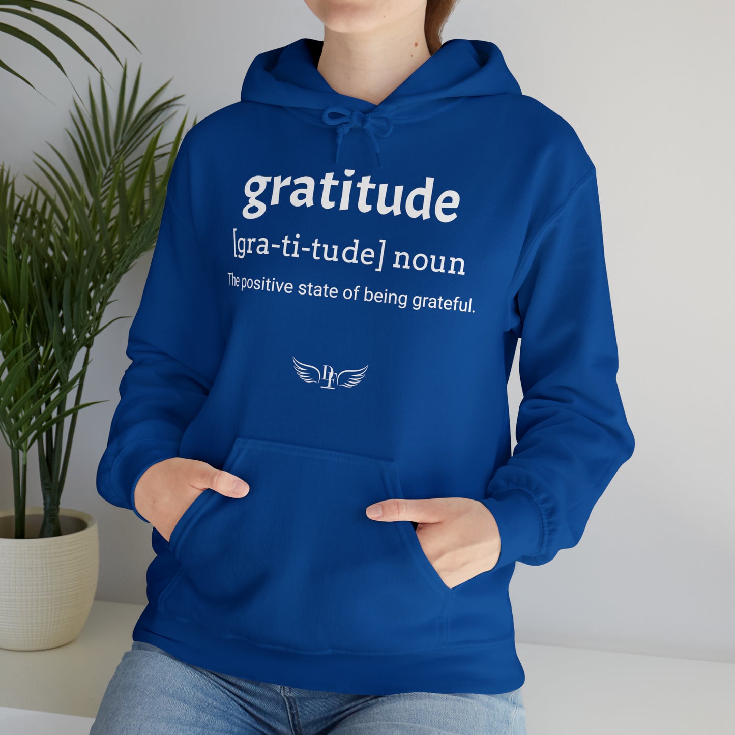 “Gratitude” Hooded Sweatshirt - “Blue”