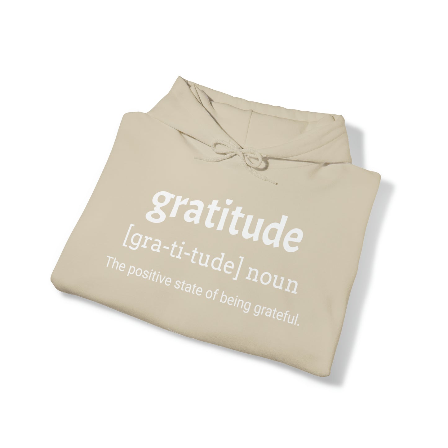 “Gratitude” Hooded Sweatshirt - “Tan”