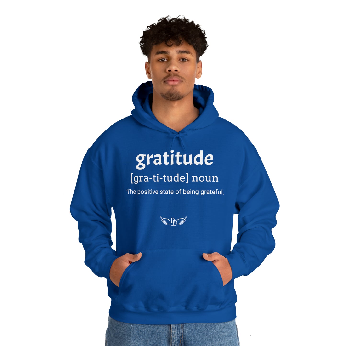 “Gratitude” Hooded Sweatshirt - “Blue”