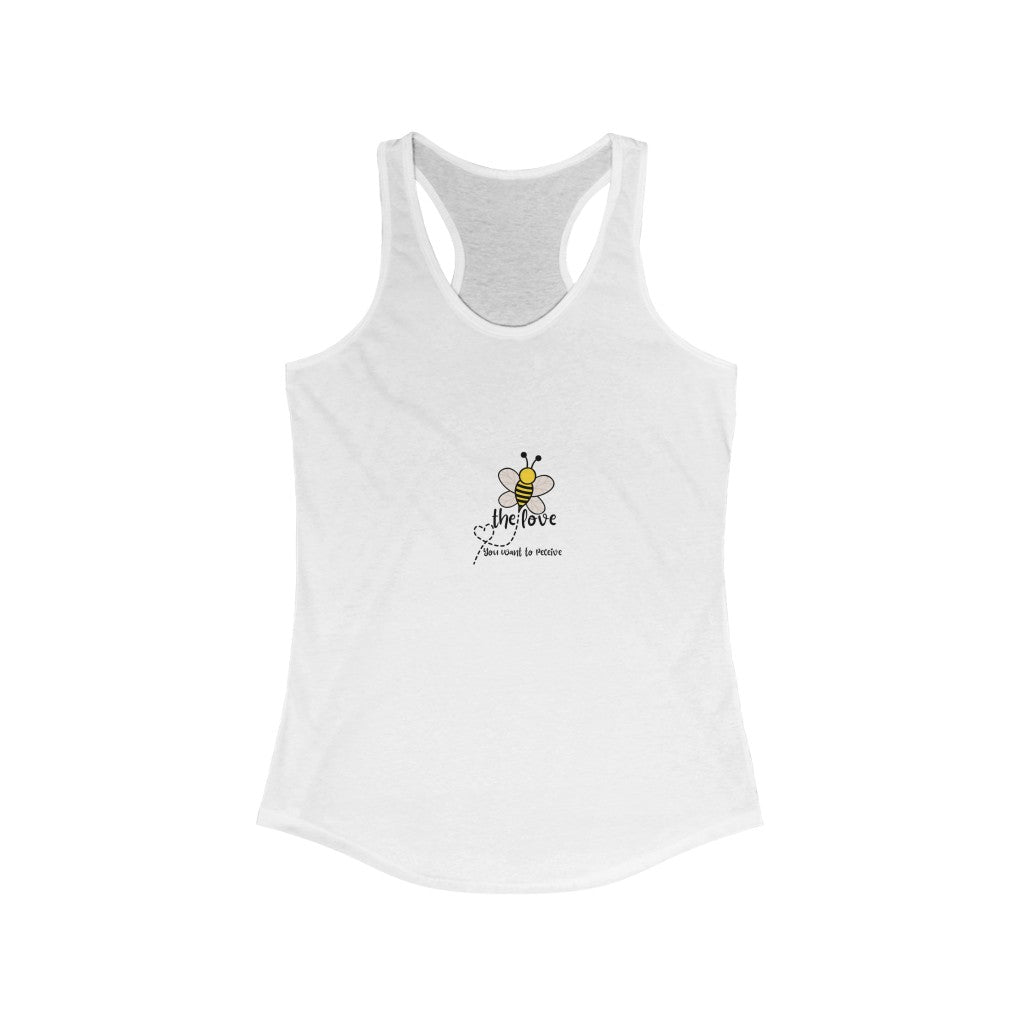 "Bee the Love" - Women's Ideal Racerback Tank