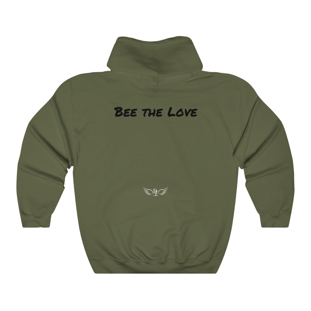 "Bee the Love" Hooded Sweatshirt - “Military Green”