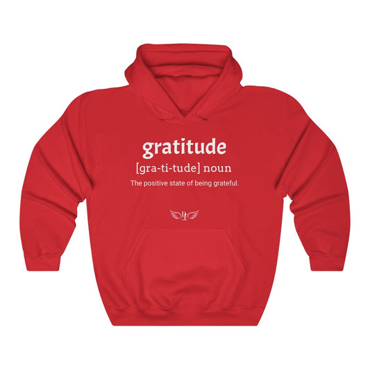 “Gratitude” Hooded Sweatshirt - “Red”