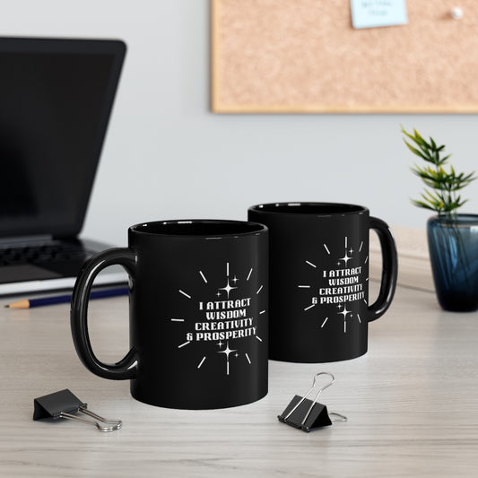 “I Attract” 11oz Black Mug