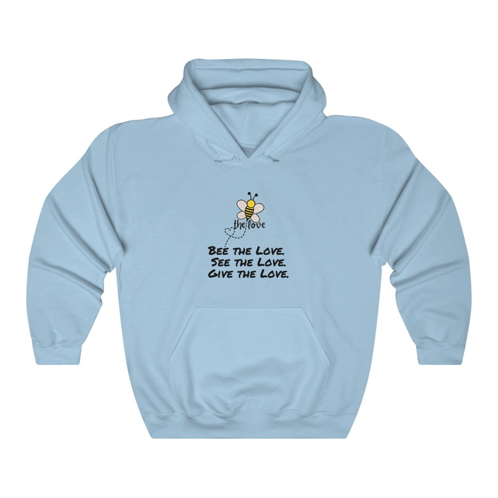 "Bee the Love" Hooded Sweatshirt - “Light Blue”