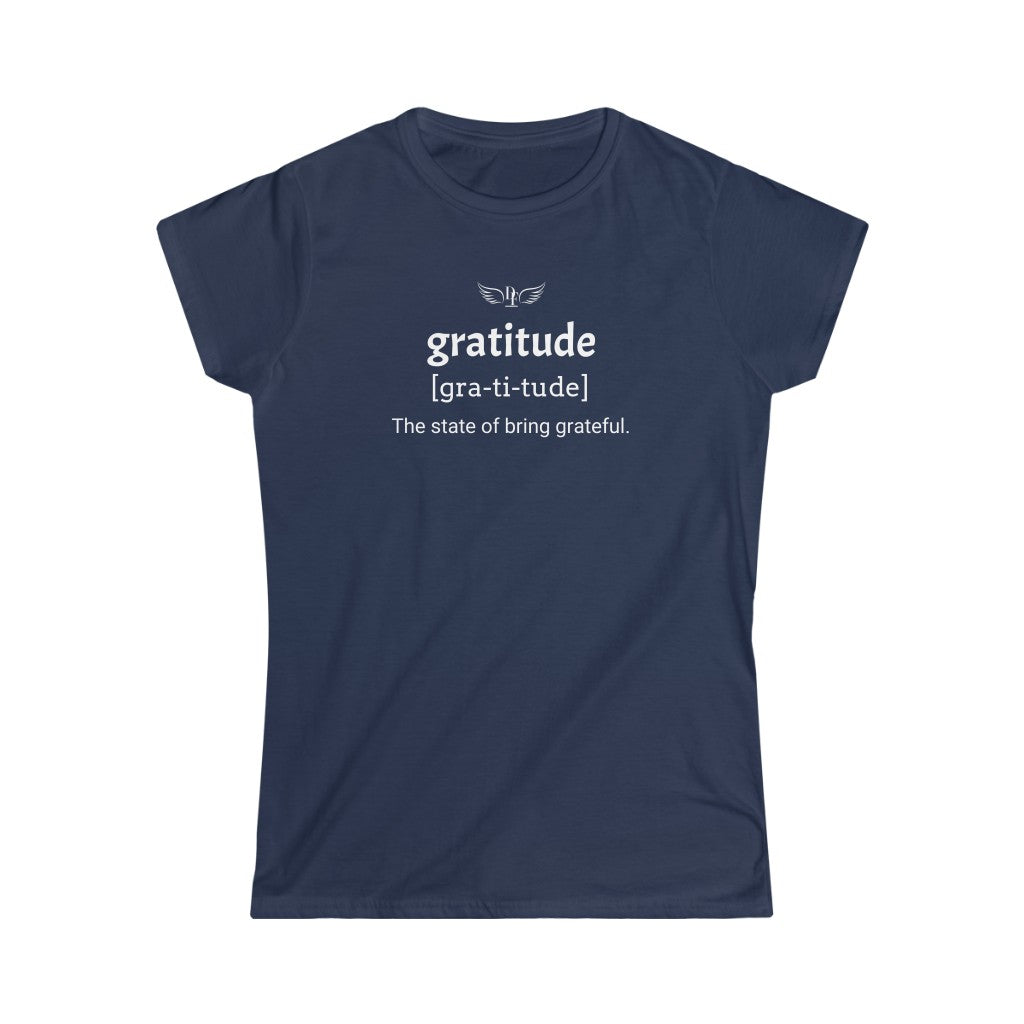 Women’s “Gratitude” Short Sleeve Tee - “Navy”