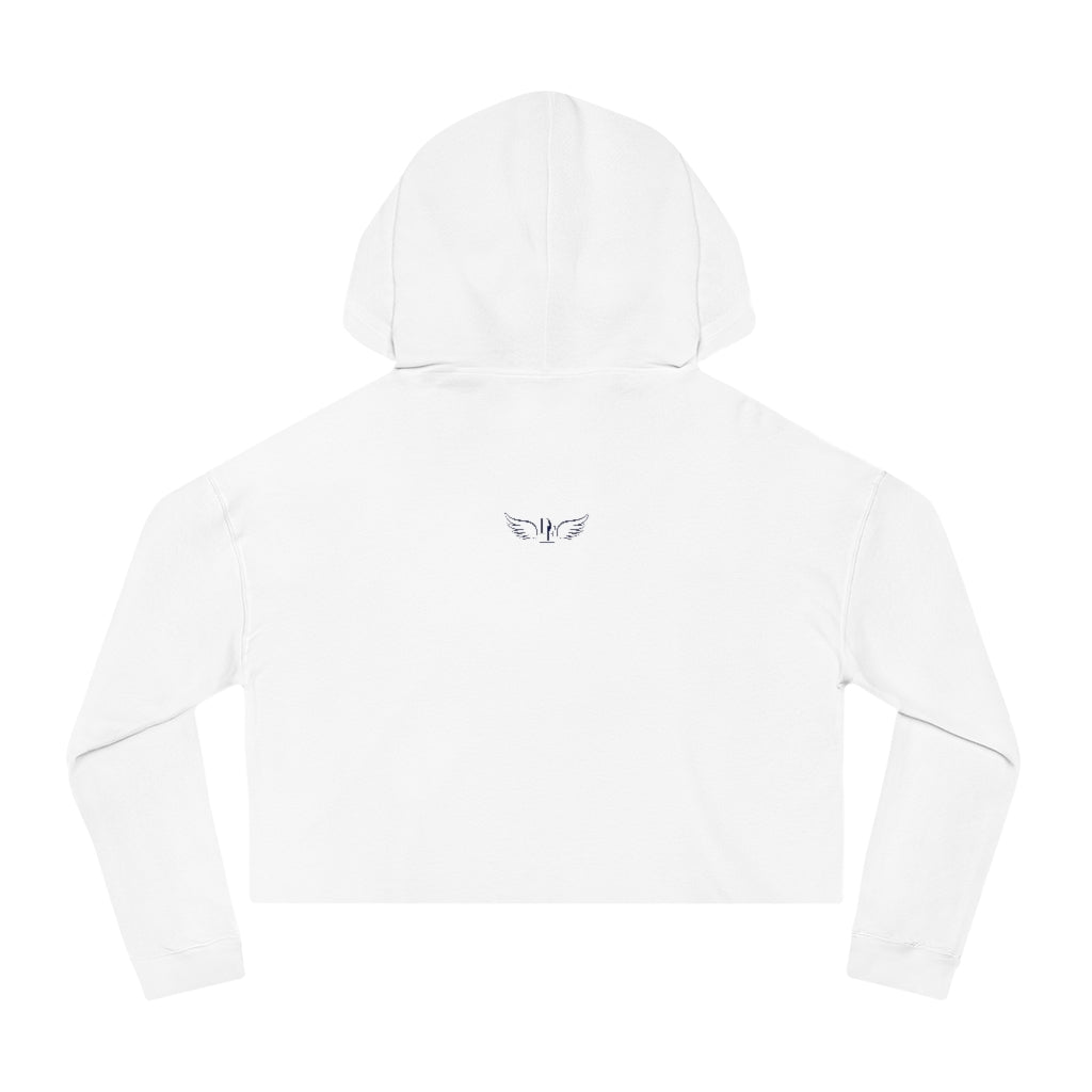 “Bee the Love” White Cropped Hoodie