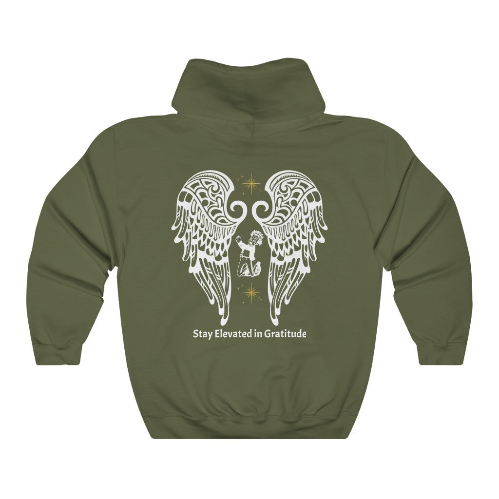 “Gratitude” Hooded Sweatshirt - “Military Green”