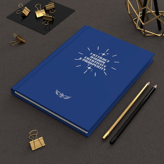 “I Attract” Hardcover Journal Matte - Blue