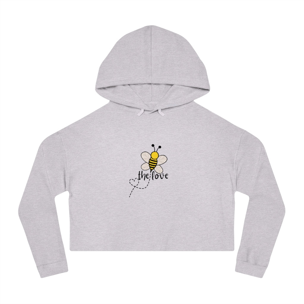 “Bee the Love” Grey Cropped Hoodie